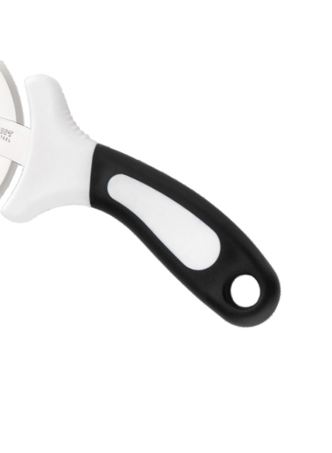 ديسينت ستينلس ستيل بيتزا كَتَر | فور إنش (10.16 سم) ويل | 23.36 سم لينث | فينغر غارد آند إيرغونومِك هاندل | شارب كَتَرْز، بيتزا ويل، بيتزا سلايسر – نون سليب هاندل – ديشواشر سيف - Image 2